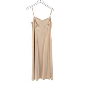 Fame And Partners Formal Gown Womens 8 Bridesmaid Sleeveless Pale Peach‎ Neutral